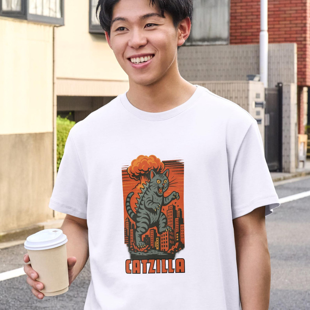 Catzilla Shirt, Funny Cat Graphic Tee